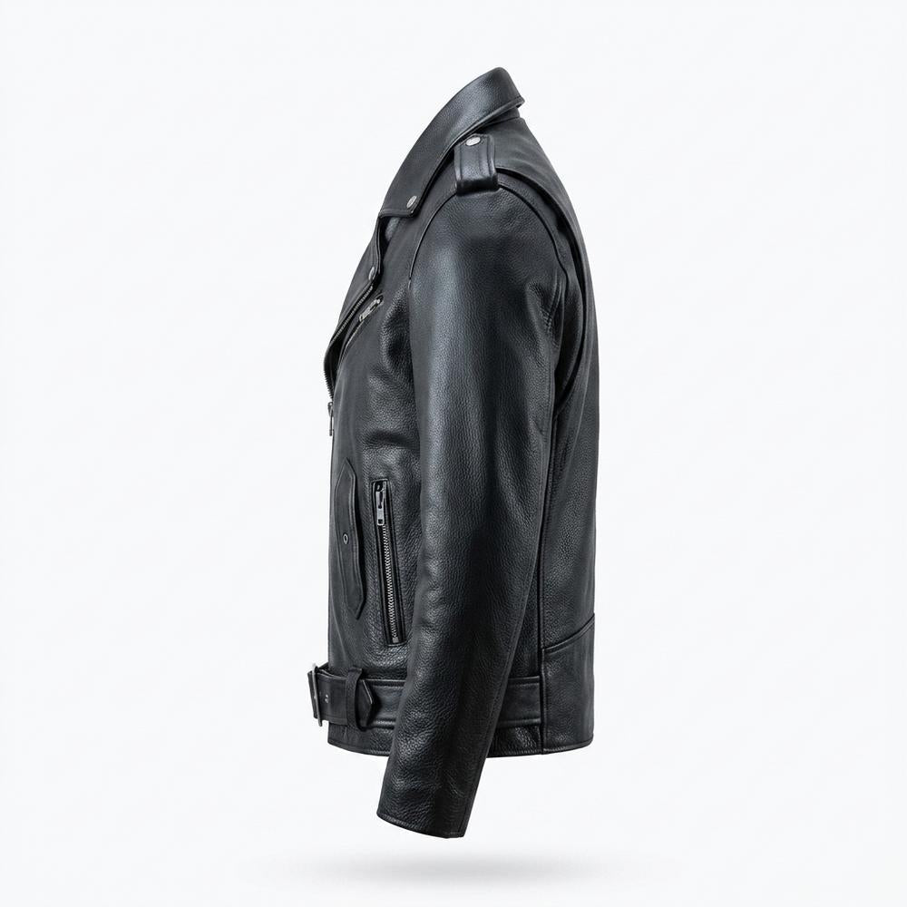 Mens Outlet House - Kamer | Asymmetrical Belted Leather Jacket Unisex