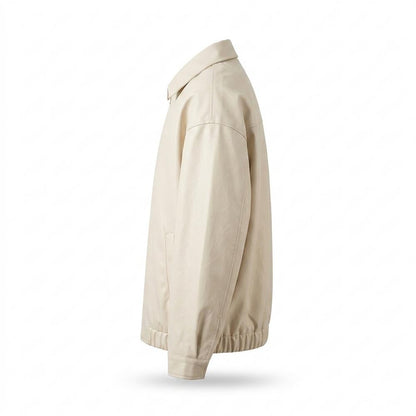 Mens Outlet House - Tiron | Zip-Up Relaxed-Fit Leather Jacket Men