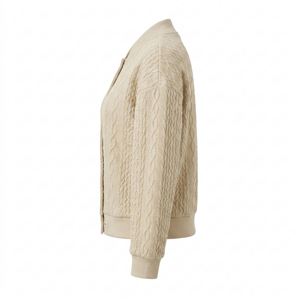 Mens Outlet House - Tamir | Cable-Knit Snap-Button Jacket Women