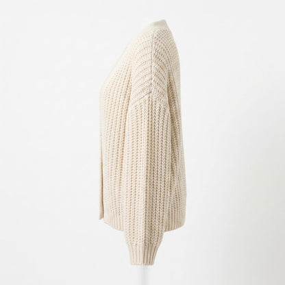 Mens Outlet House - Ravin | Rib-Knit Balloon-Sleeve Knit Cardigan Women