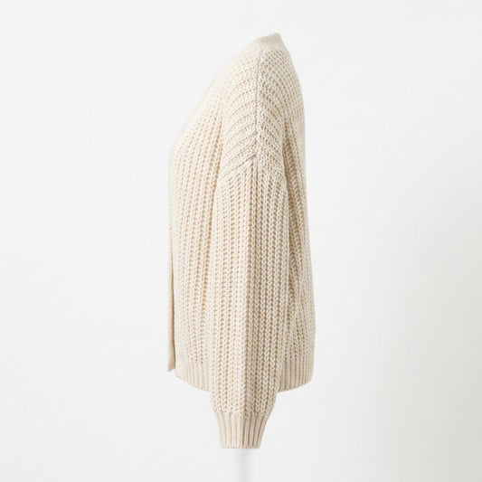 Mens Outlet House - Ravin | Rib-Knit Balloon-Sleeve Knit Cardigan Women
