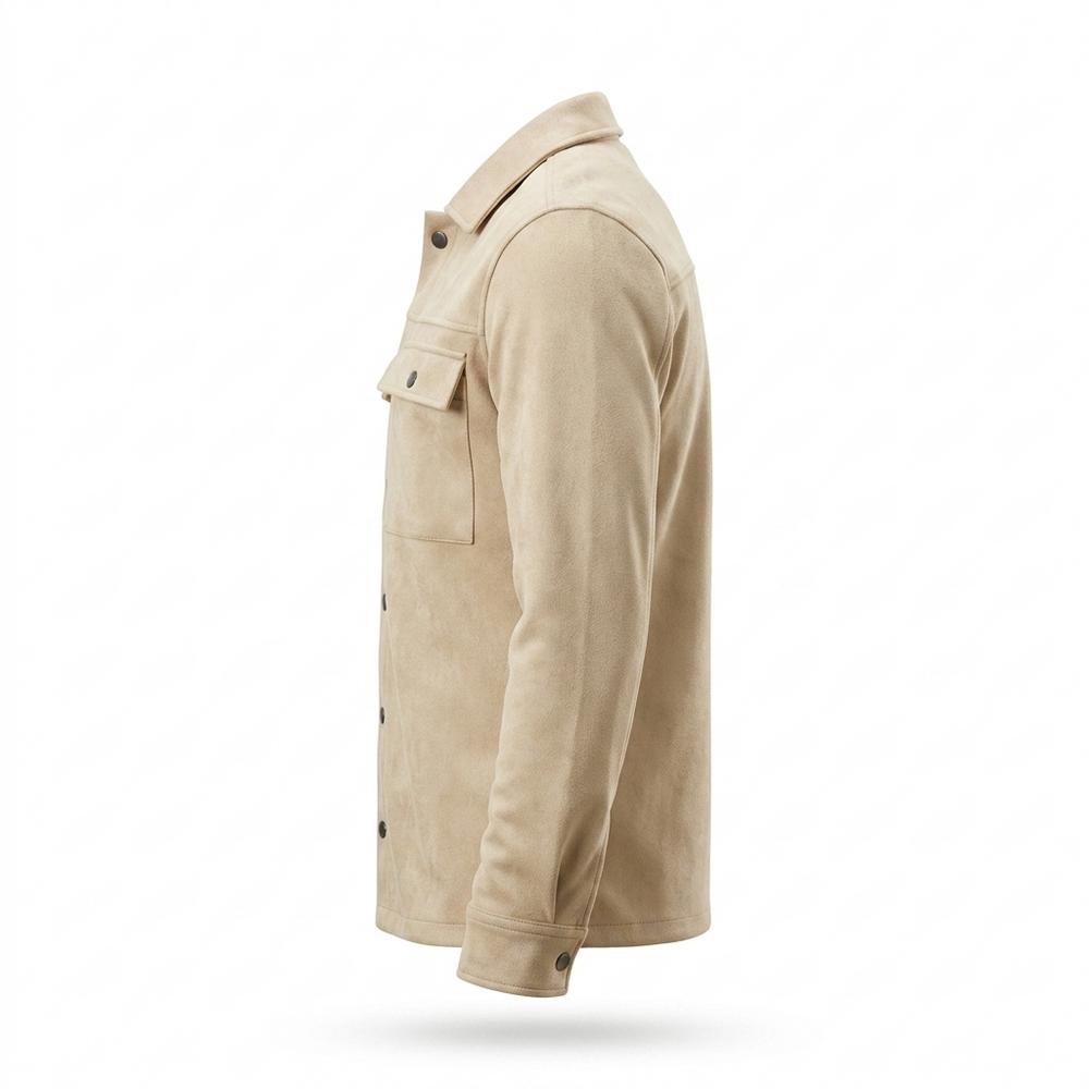 Mens Outlet House - Kalom | Suede Button-Front Jacket Men