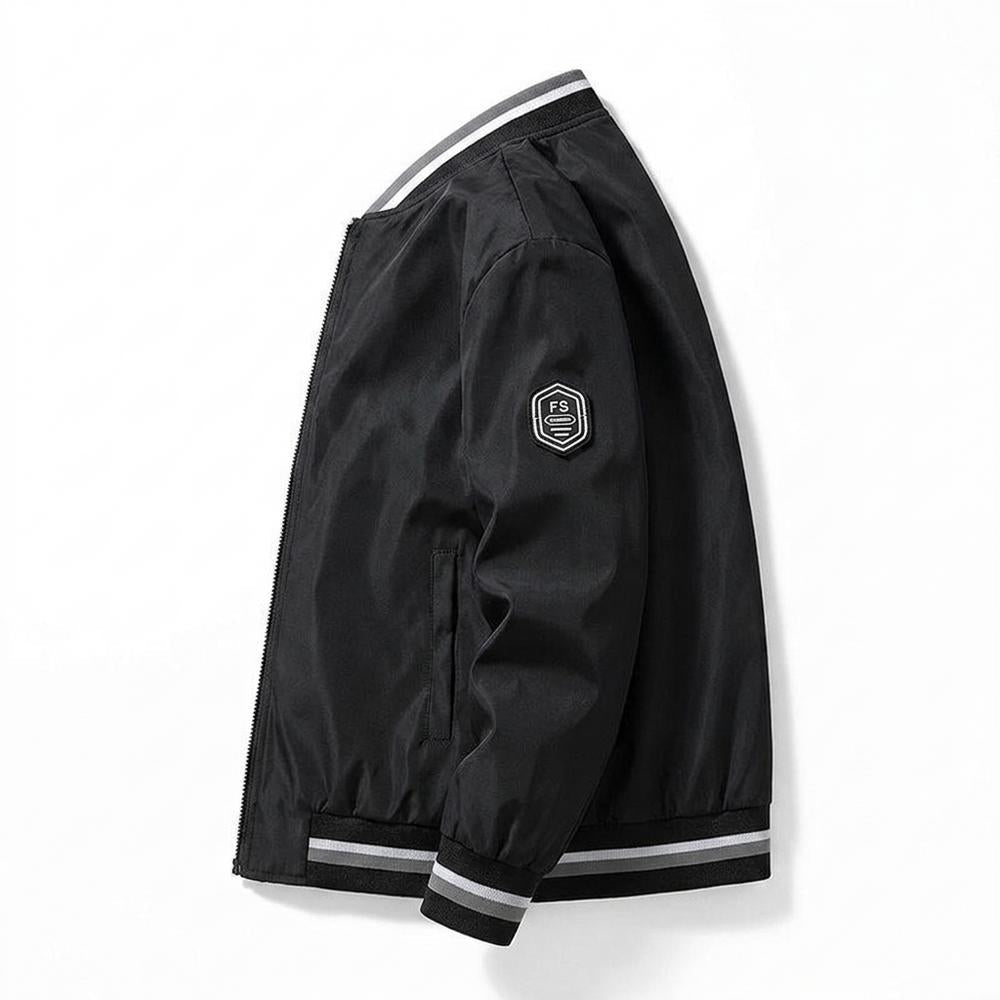 Mens Outlet House - Rolar | Zip-Up Striped-Trim Jacket Men