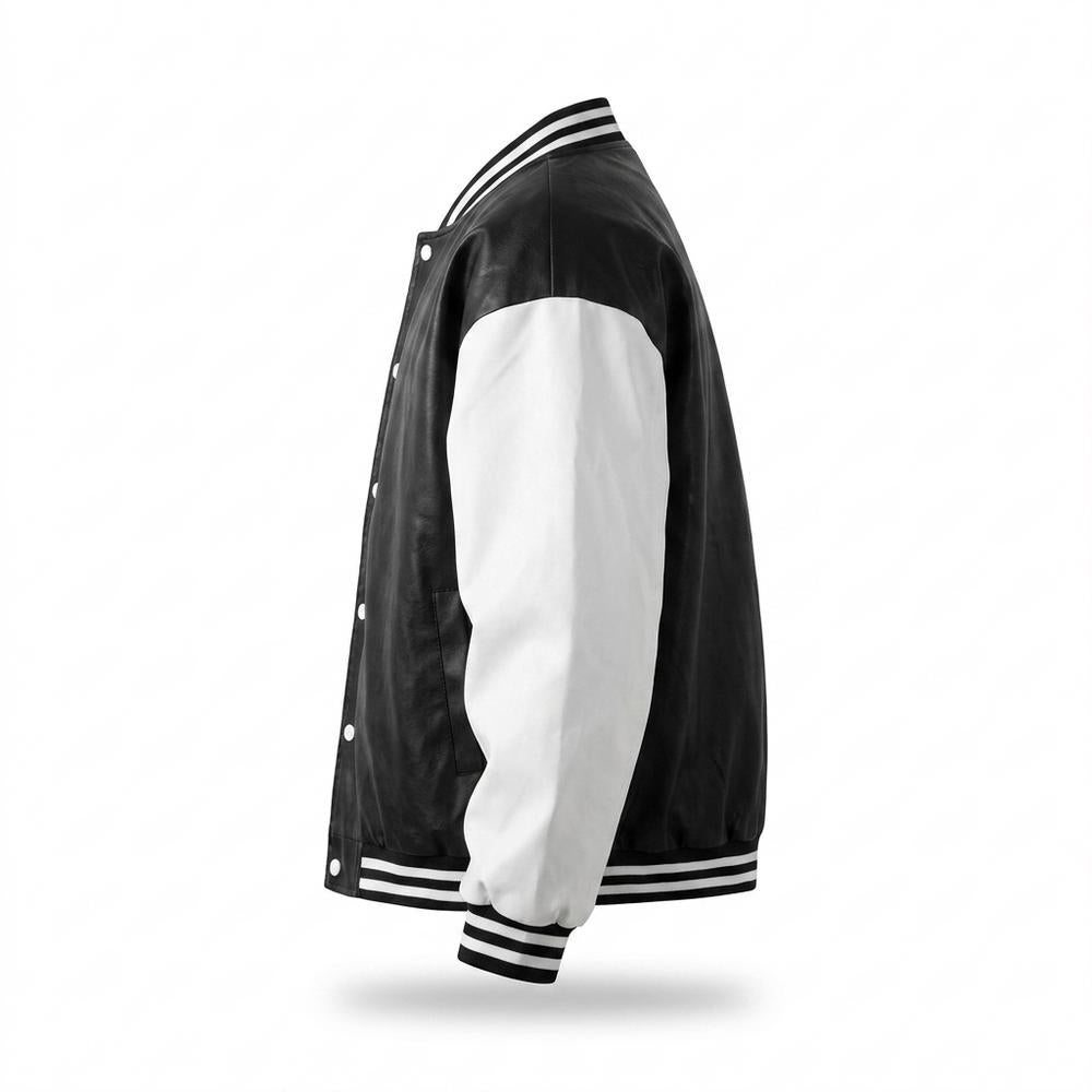 Mens Outlet House - Cozun | Faux Leather Two-Tone Jacket Unisex