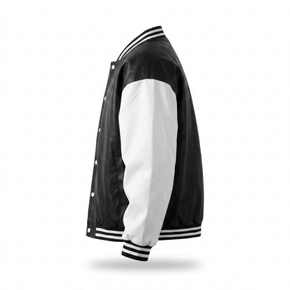 Mens Outlet House - Cozun | Faux Leather Two-Tone Jacket Unisex