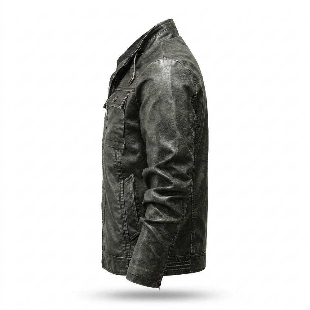 Mens Outlet House - Losel | Lined Structured Leather Jacket Men