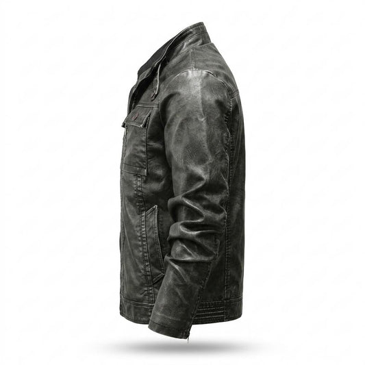 Mens Outlet House - Losel | Lined Structured Leather Jacket Men