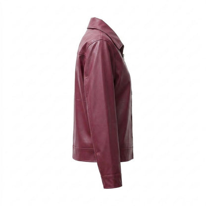 Mens Outlet House - Momen | Faux Leather Zip-Up Jacket Unisex