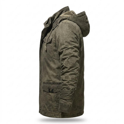 Mens Outlet House - Ellom | Fleece-Lined Washed Jacket Men