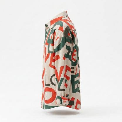 Mens Outlet House - Maziv | Letter-Print Long-Sleeve Shirt Men