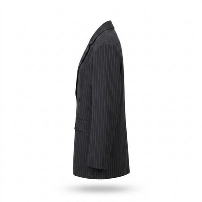 Mens Outlet House - Linus | Pinstriped Single-Breasted Blazer Women