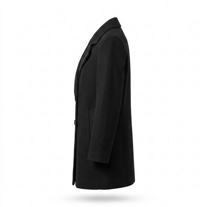 Mens Outlet House - Mezad | Double-Breasted Notched Lapel Coat Women