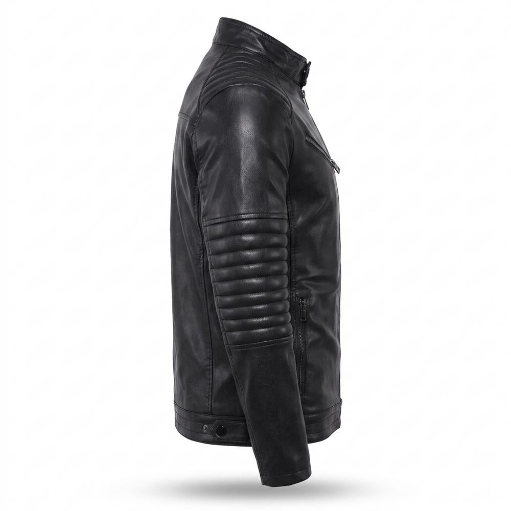 Mens Outlet House - Manor | Quilted Slim-Fit Leather Jacket Men