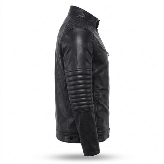 Mens Outlet House - Manor | Quilted Slim-Fit Leather Jacket Men