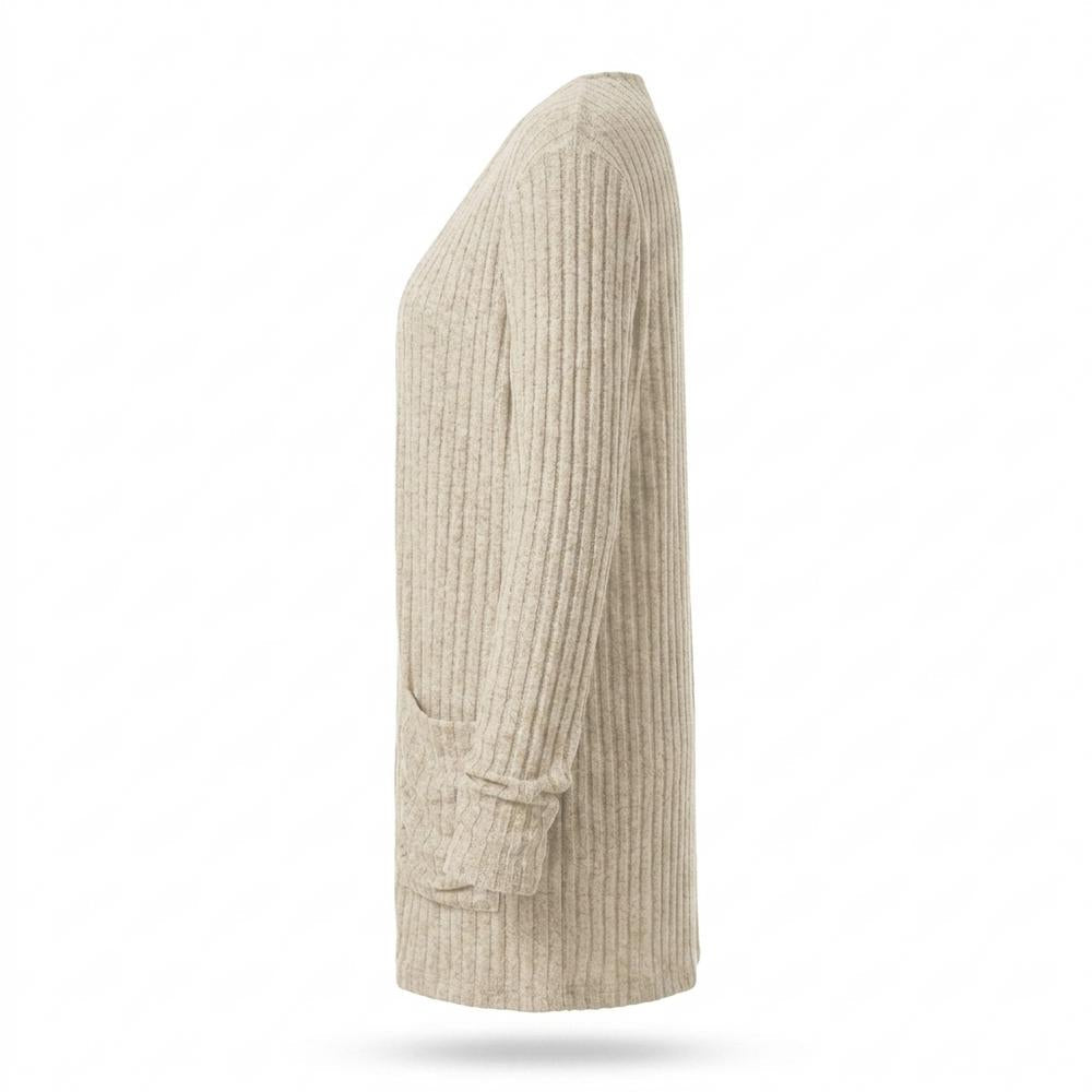 Mens Outlet House - Mahet | Ribbed Open-Front Knit Cardigan Women