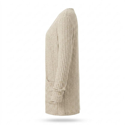 Mens Outlet House - Mahet | Ribbed Open-Front Knit Cardigan Women