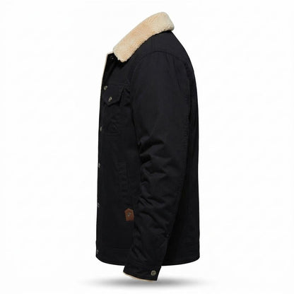 Mens Outlet House - Senav | Sherpa-Lined Button-Up Jacket Men