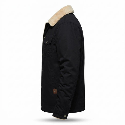 Mens Outlet House - Senav | Sherpa-Lined Button-Up Jacket Men
