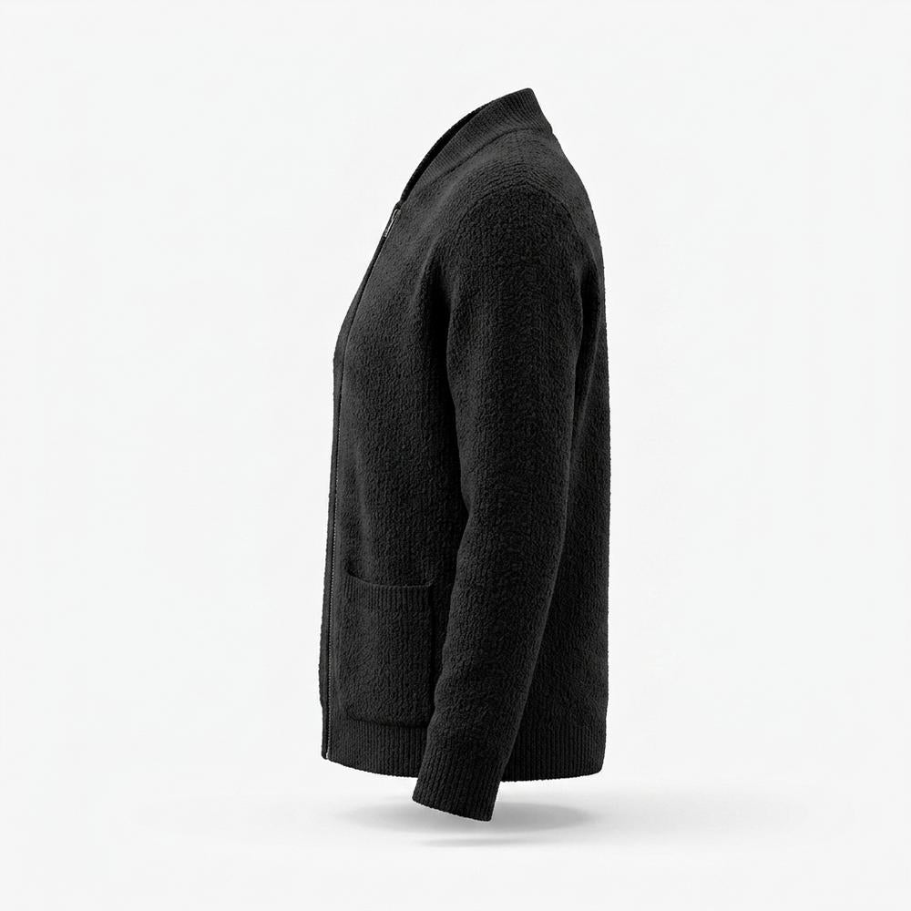 Mens Outlet House - Vetal | Zip-Up Textured Knit Cardigan Women