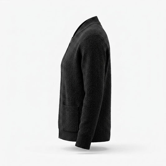 Mens Outlet House - Vetal | Zip-Up Textured Knit Cardigan Women
