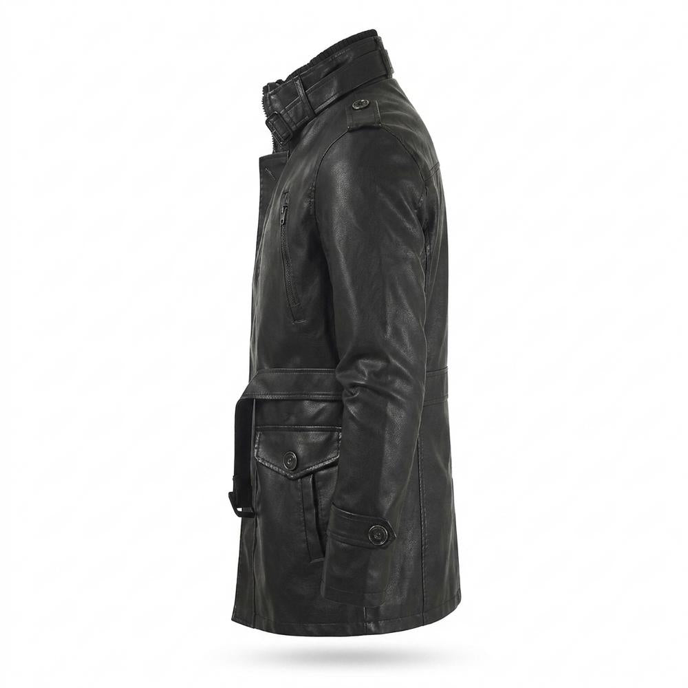 Mens Outlet House - Senal | Fleece-Lined Stand Collar Coat Men