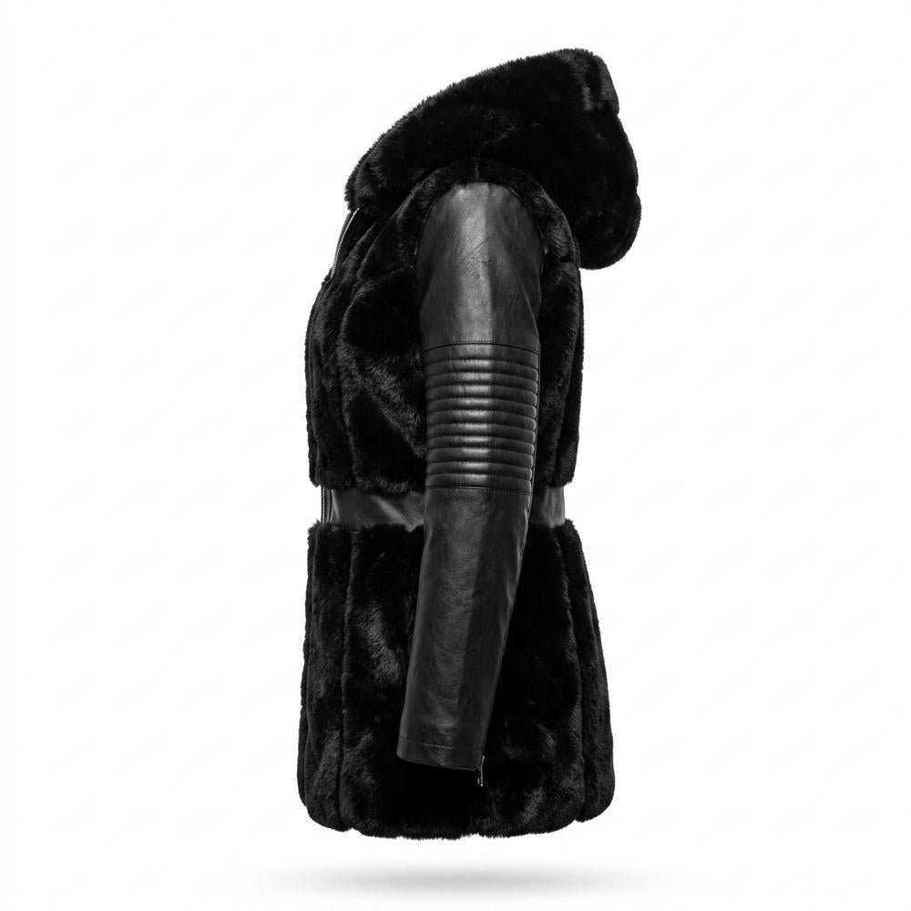 Mens Outlet House - Neron | Hooded Belted Coat Women