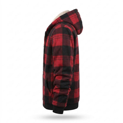 Mens Outlet House - Sahal | Sherpa-Lined Plaid Jacket Men
