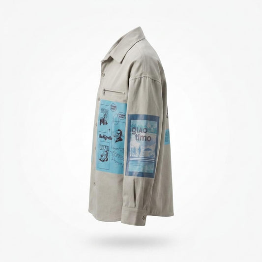 Mens Outlet House - Kaser | Graphic Print Long-Sleeved Shirt Men