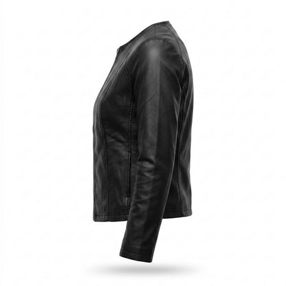 Mens Outlet House - Radus | Fitted Zippered Leather Jacket Women