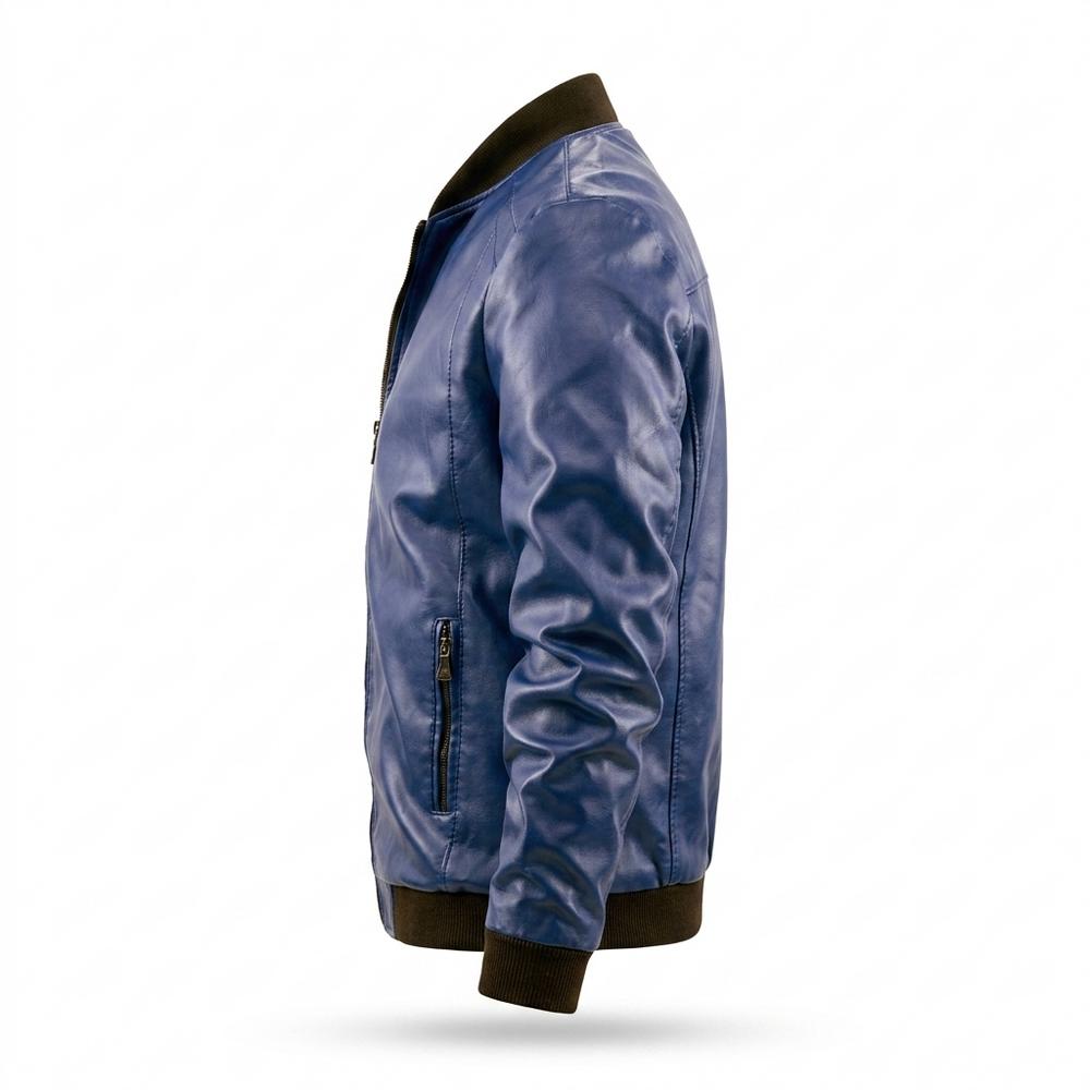 Mens Outlet House - Tivan | Lined Zip-Up Leather Jacket Men