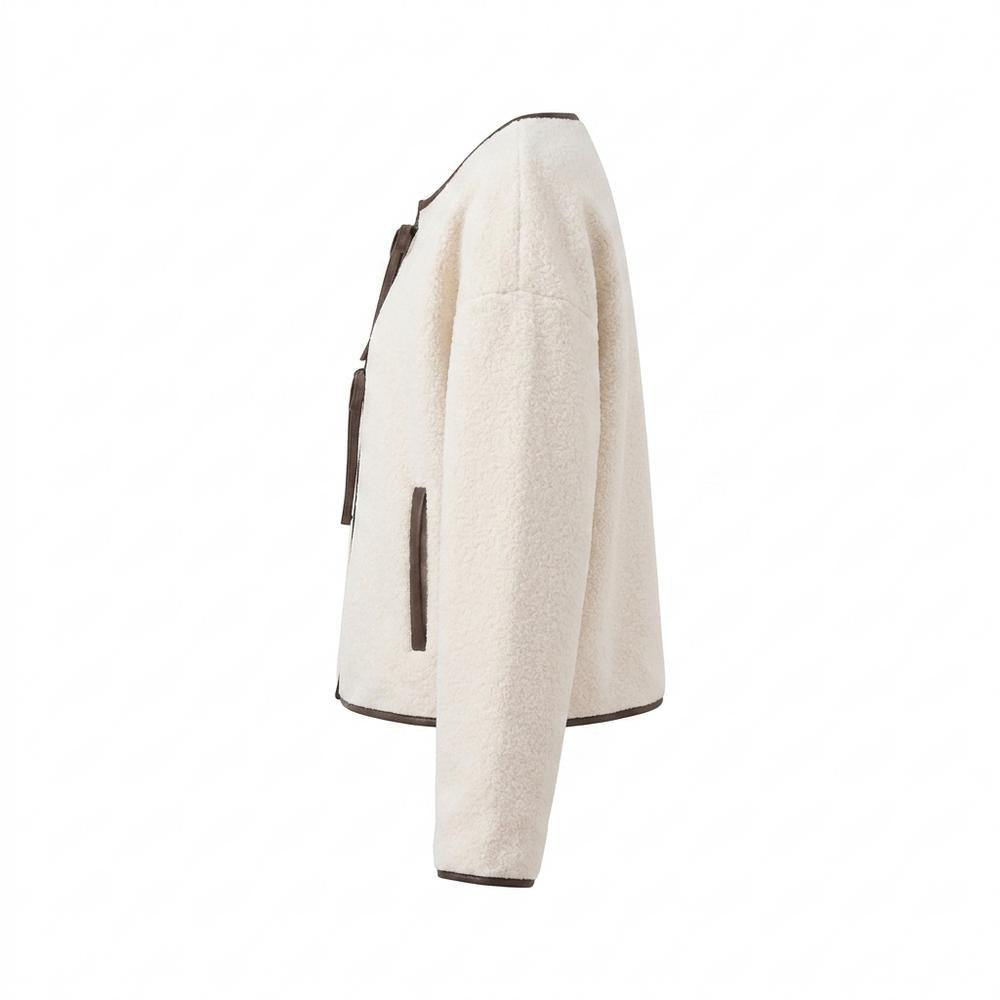 Mens Outlet House - Kelev | Collarless Tie-Front Jacket Women