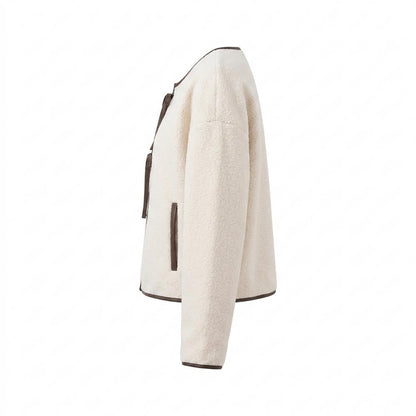 Mens Outlet House - Kelev | Collarless Tie-Front Jacket Women