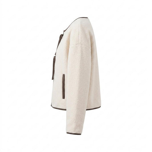Mens Outlet House - Kelev | Collarless Tie-Front Jacket Women