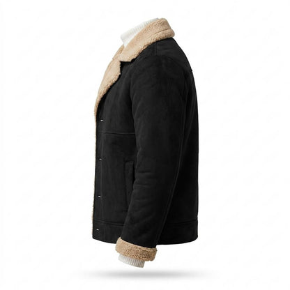 Mens Outlet House - Lahal | Fleece-Lined Lapel-Collar Jacket Men