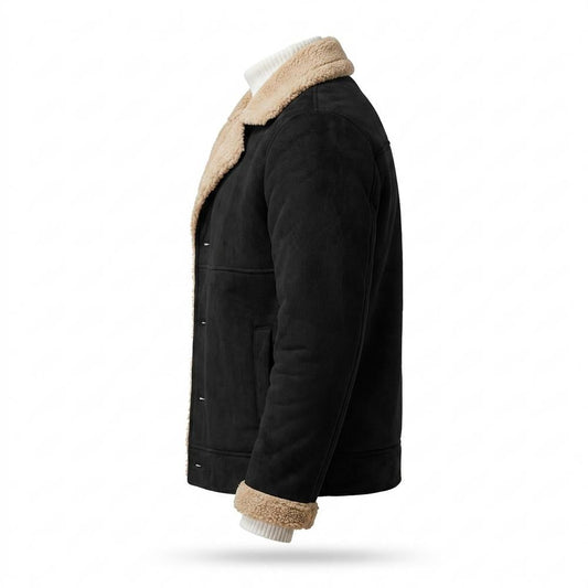 Mens Outlet House - Lahal | Fleece-Lined Lapel-Collar Jacket Men