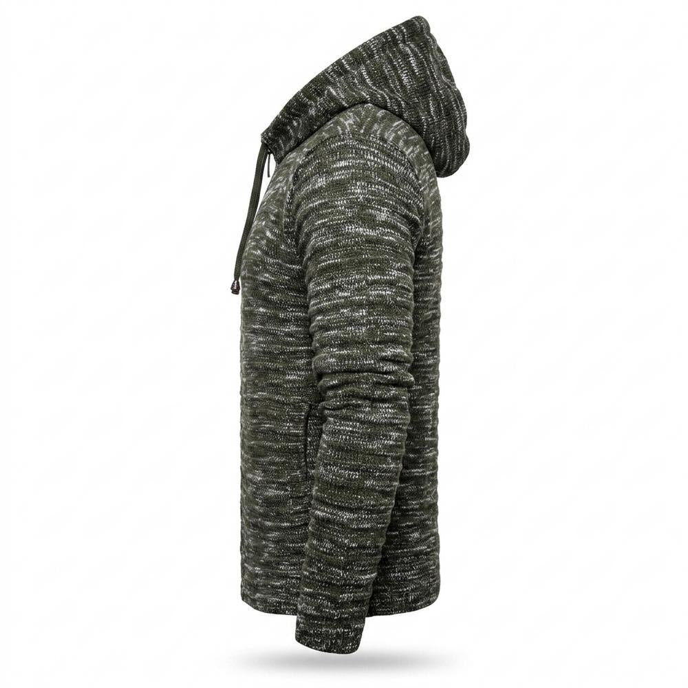 Mens Outlet House - Masel | Marled Zip-Up Knit Cardigan Men