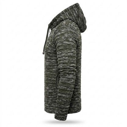 Mens Outlet House - Masel | Marled Zip-Up Knit Cardigan Men