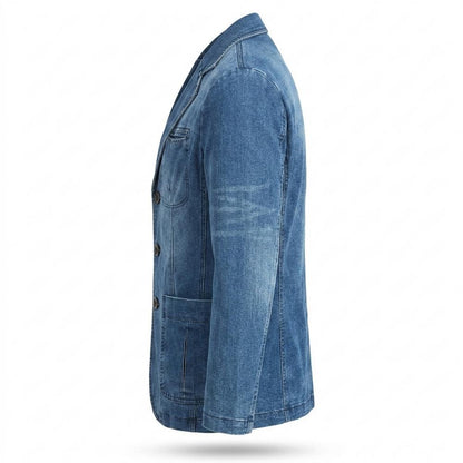 Mens Outlet House - Cakar | Denim Single-Breasted Blazer Men