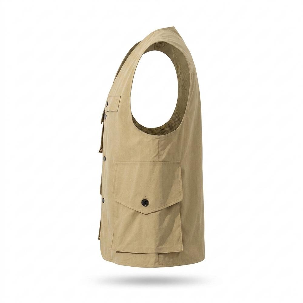 Mens Outlet House - Daren | Multi-Pocket Button-Front Vest Unisex