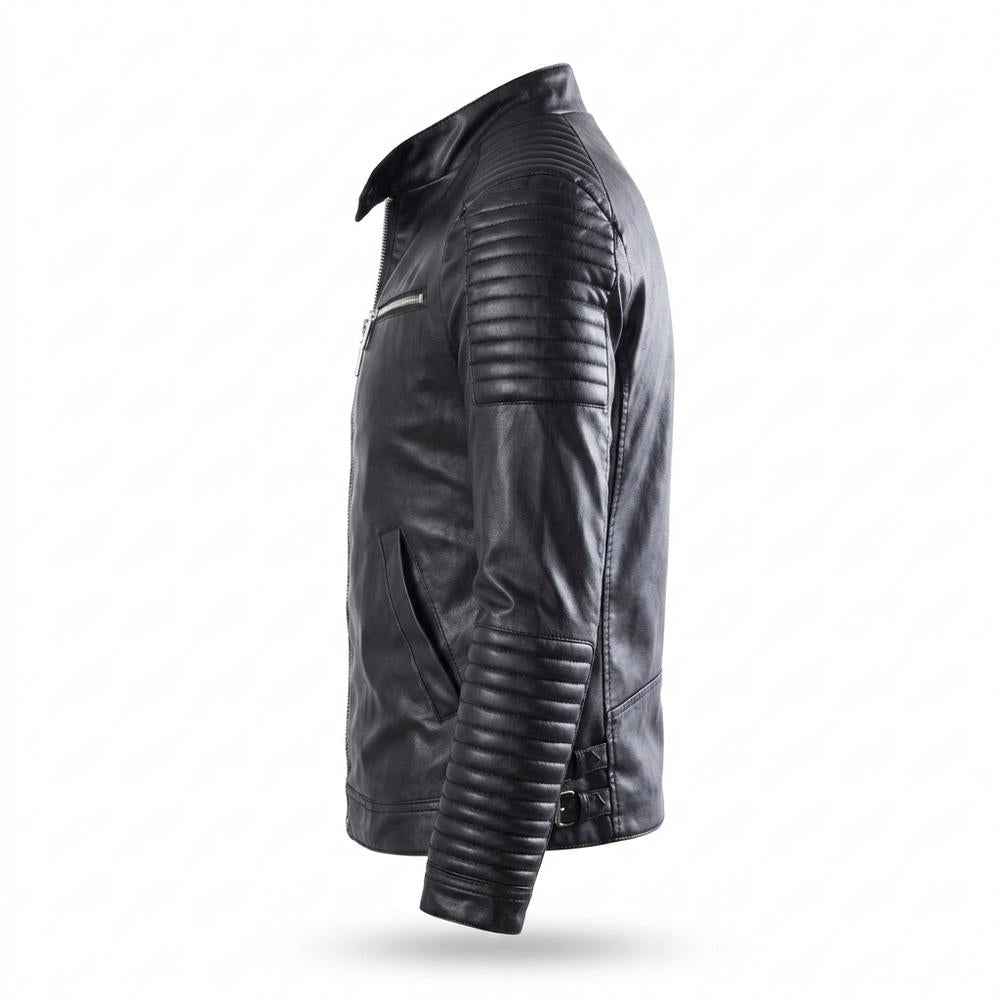 Mens Outlet House - Kevin | Quilted Slim-Fit Leather Jacket Men