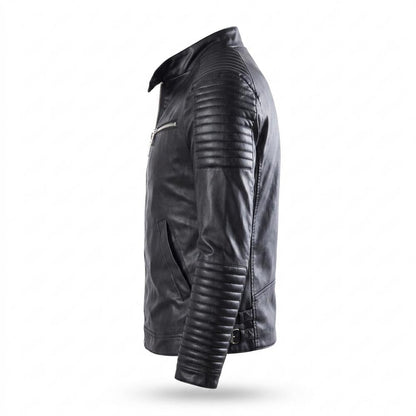 Mens Outlet House - Kevin | Quilted Slim-Fit Leather Jacket Men
