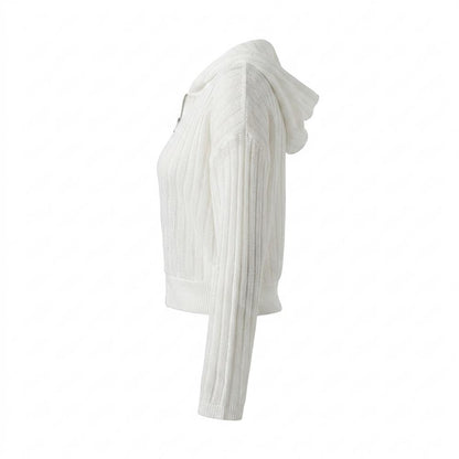 Mens Outlet House - Senor | Rib-Knit Zip-Up Hoodie Women