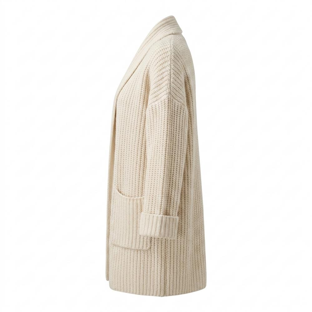 Mens Outlet House - Yuvod | Rib-Knit Shawl-Collar Knit Cardigan Women