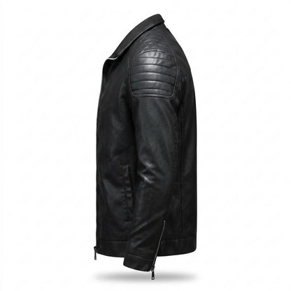 Mens Outlet House - Lomar | Quilted Zippered Leather Jacket Men