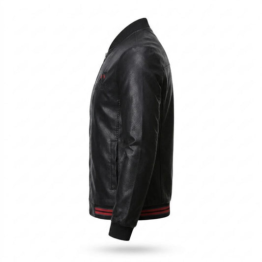 Mens Outlet House - Sarel | Zip-Up Fitted Leather Jacket Men