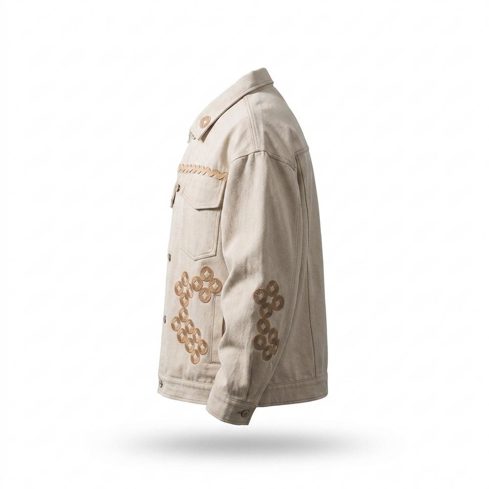 Mens Outlet House - Veren | Embroidered Button-Up Jacket Unisex