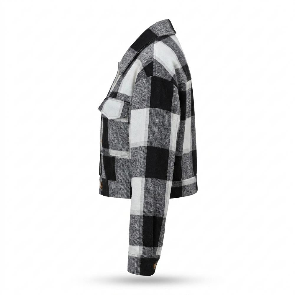 Mens Outlet House - Rosan | Plaid Cropped Jacket Women