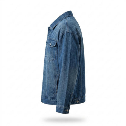 Mens Outlet House - Rimin | Button-Up Collared Denim Jacket Men