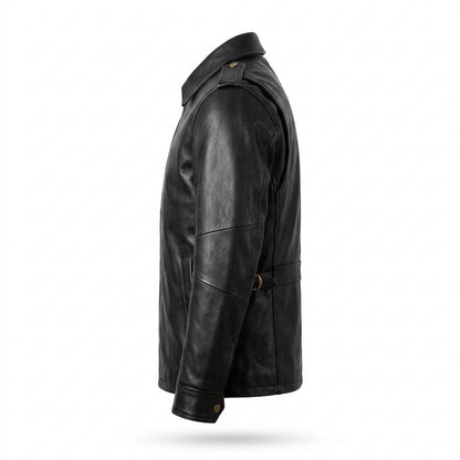 Mens Outlet House - Viral | Tailored Zip-Up Leather Jacket Men