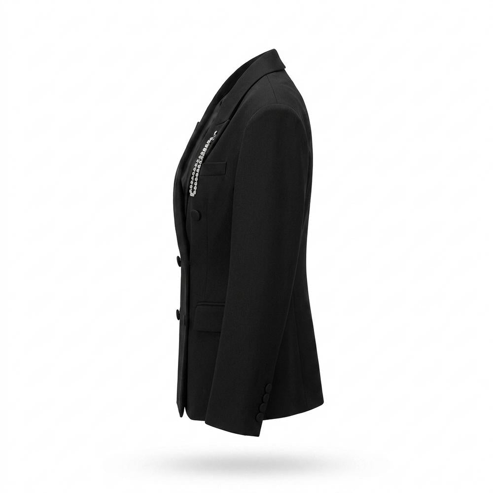 Mens Outlet House - Velor | Double-Breasted Structured Blazer Women